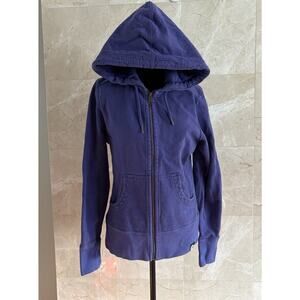 American Giant Women’s Classic Full Zip Hoodie — Large Indigo Heavyweight USA